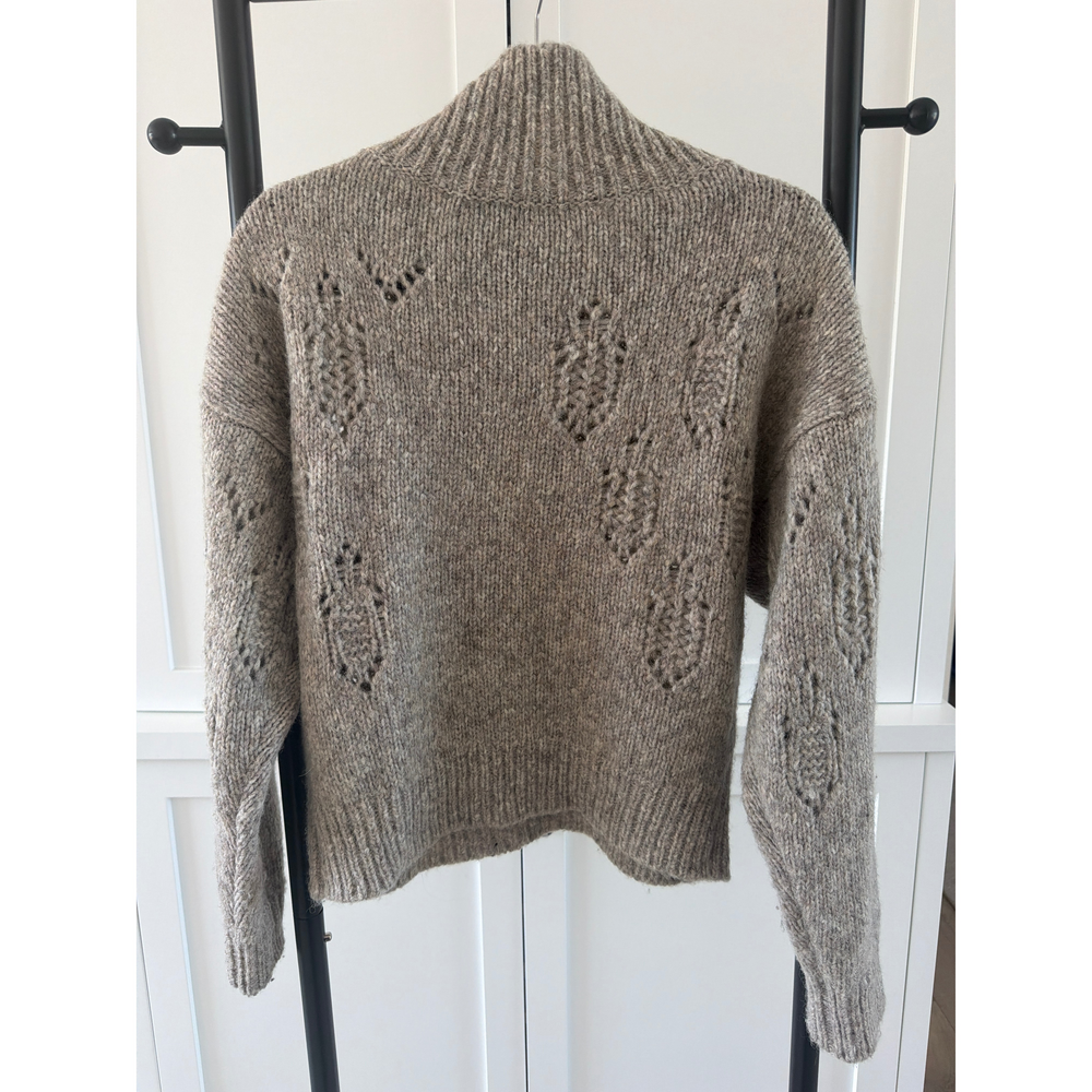 Women's IRO Grey Mock Neck Knit Sweater in Gray - Picture 2 of 3